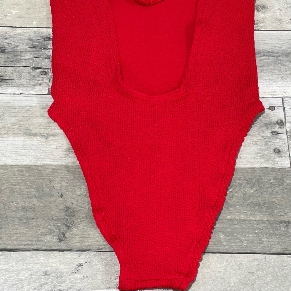 NWOT BOND-EYE THE MARA RIBBED ONE PIECE SWIMSUIT - RED - O/S - Picture 9 of 13